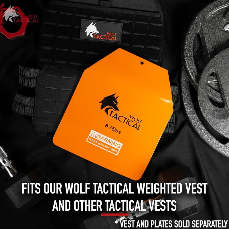 WOLF TACTICAL Curved Weight Vest Plates – 5.75/8.75/14.5LB Pairs – Contoured Ergonomic Fit – WODs, Strength Training, Running, Heavy Workouts - Image 4